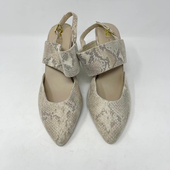 BC Footwear Value Heel in Natural Snake Fabric - Picture 5 of 9